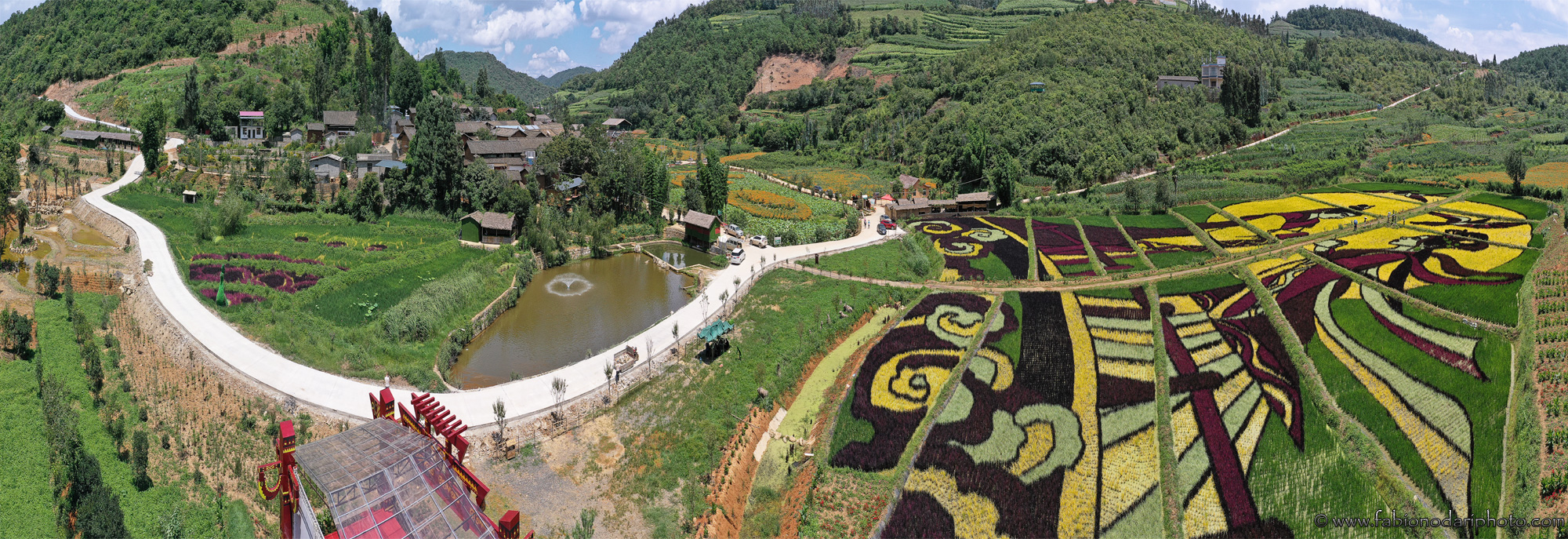 Aerial view of Maidichong in Yiliang, Yunnan - China