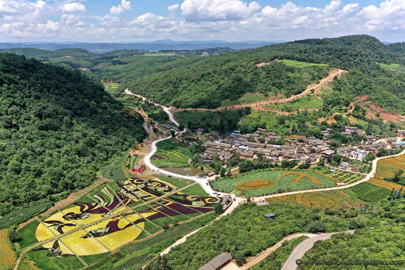 Panoramic view of the Maidichong village smm